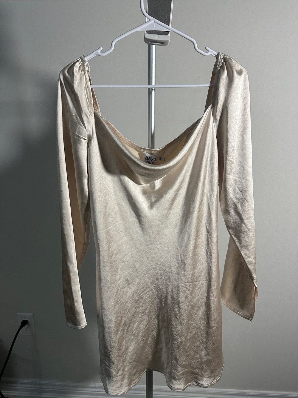 Princess Polly Star Power Mini Dress in Champagne